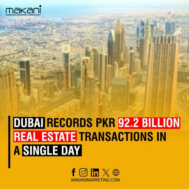 8ffe5188-f664-4552-8c41-0d3c7b7dffd4 Dubai skyline with real estate buildings showcasing record transactions