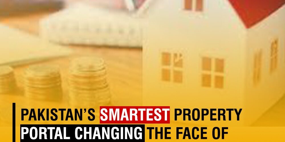 Illustration of a digital interface showcasing property listings, representing Pakistan's Smartest Property Portal revolutionizing the real estate industry.