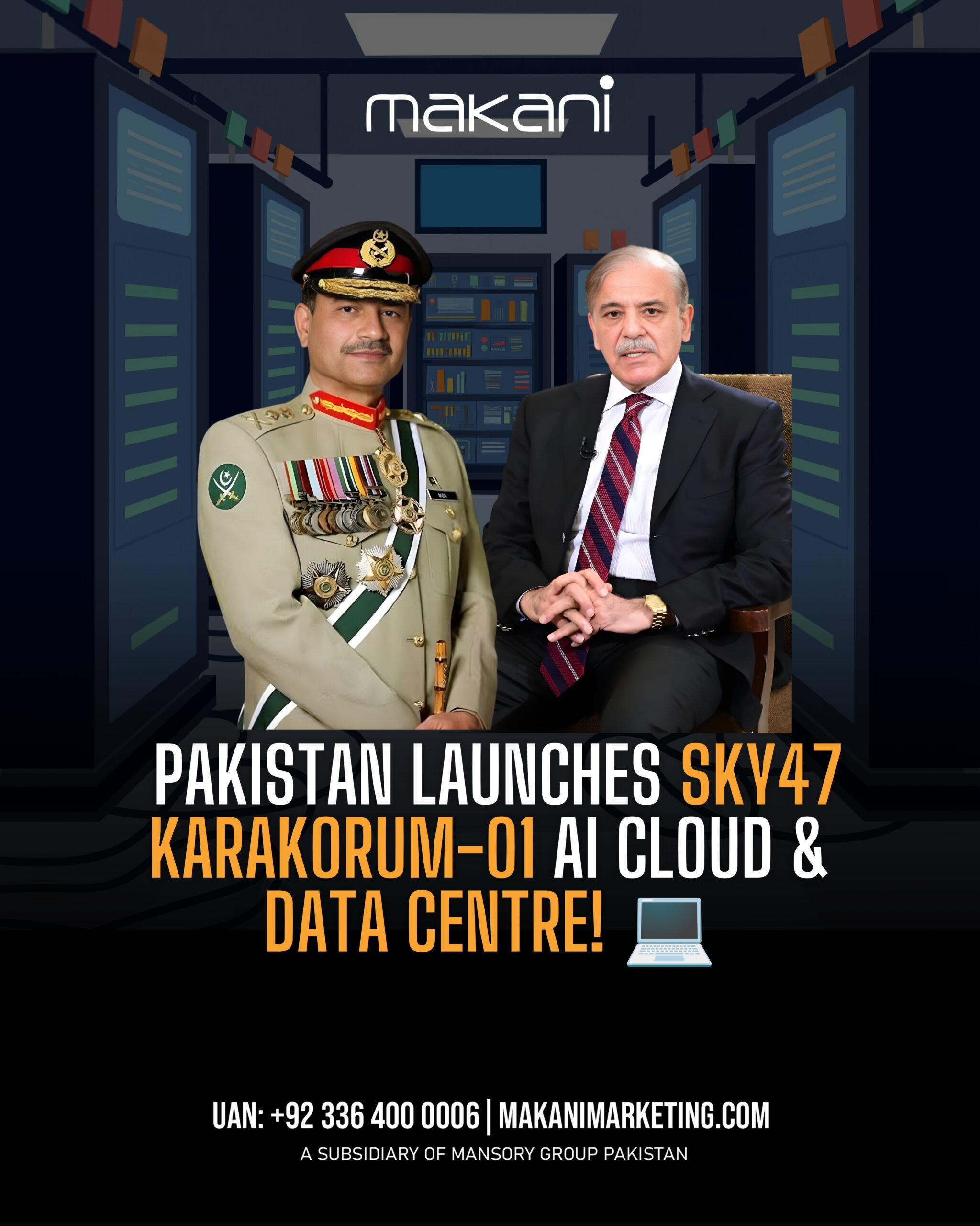 PAKISTAN LAUNCHES SKY47 KARAKORUM-01 AI CLOUD & DATA CENTRE!