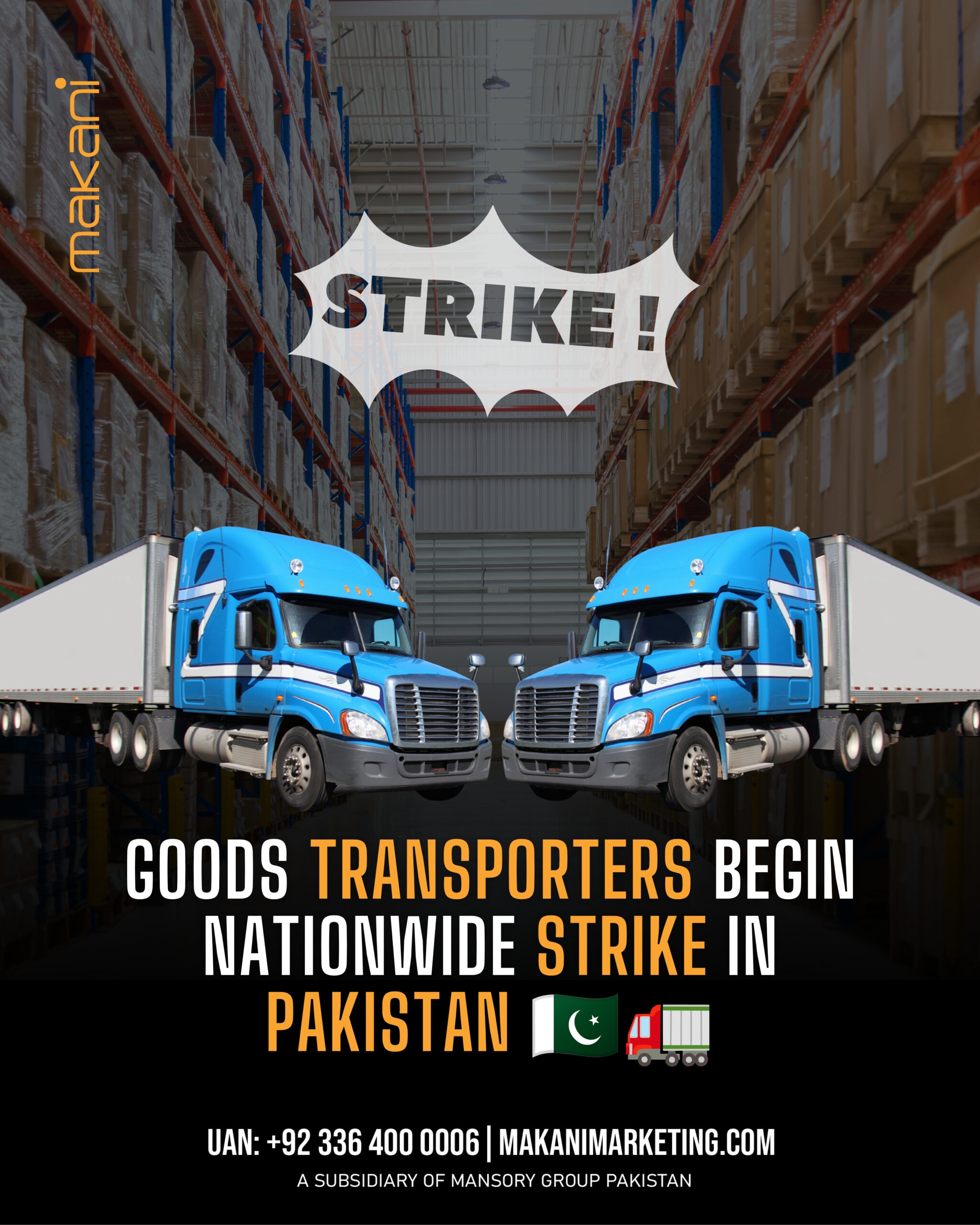 GOODS TRANSPORTERS BEGIN NATIONWIDE STRIKE IN PAKISTAN 🇵🇰🚛