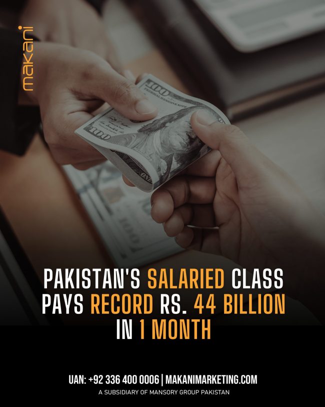 Pakistan's Salaried Class Pays Record Rs. 44 Billion in 1 Month