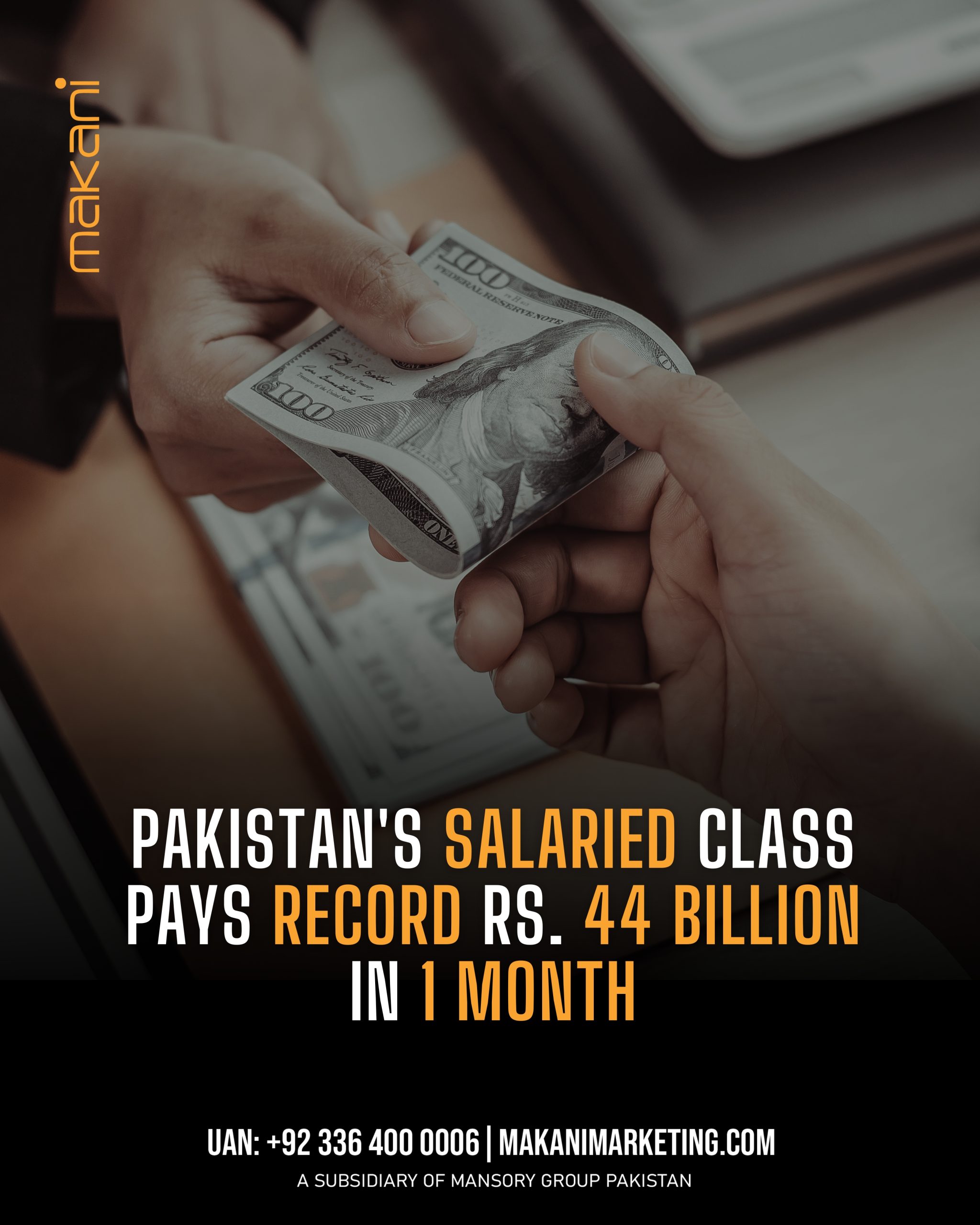 Pakistan's Salaried Class Pays Record Rs. 44 Billion in 1 Month