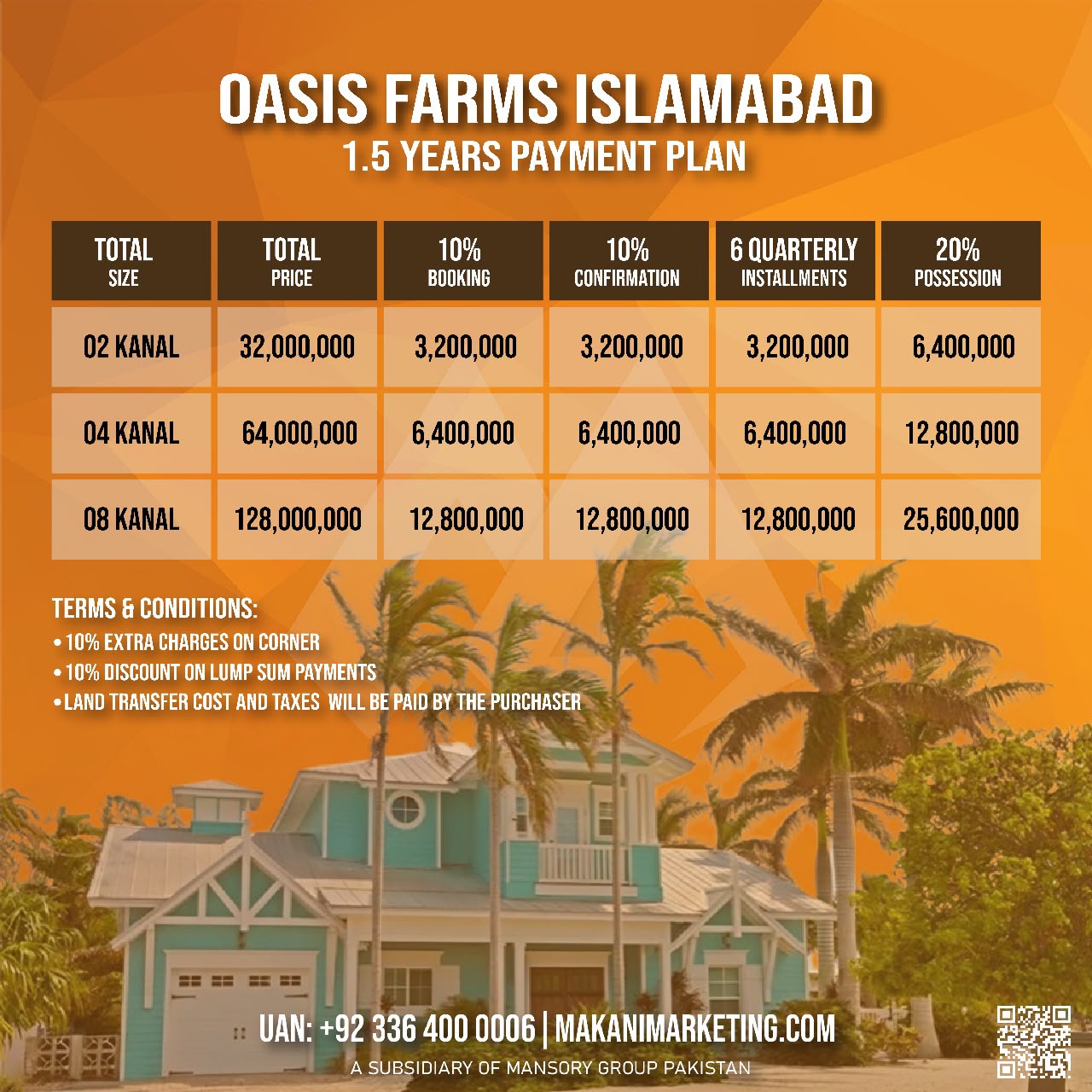 Oasis Farms Islamabad HD Payment Plan