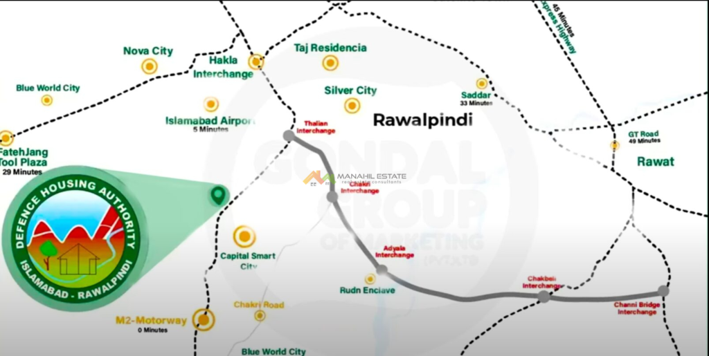 DHA Gandhara Islamabad Location Map