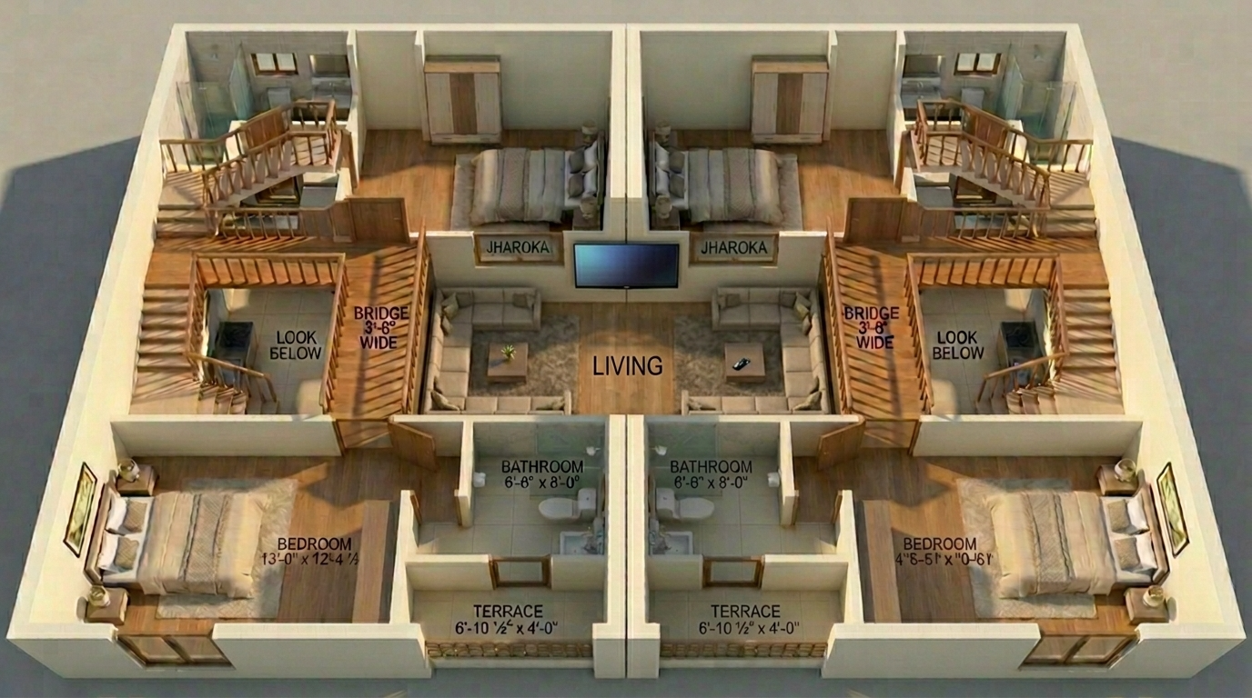 Duplex First Floor Plan