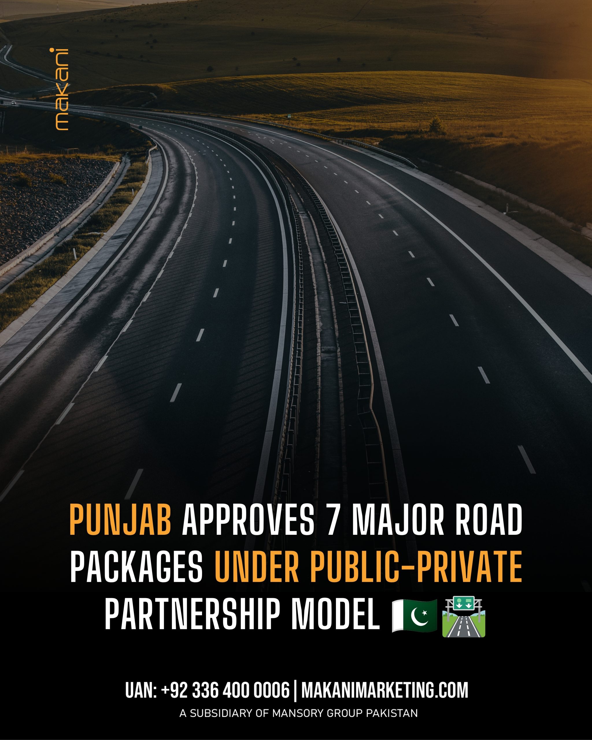 PUNJAB APPROVES 7 MAJOR ROAD PACKAGES UNDER PUBLIC-PRIVATE PARTNERSHIP MODEL 🇵🇰