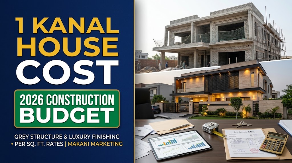 1 Kanal House Construction Cost in Pakistan 2026
