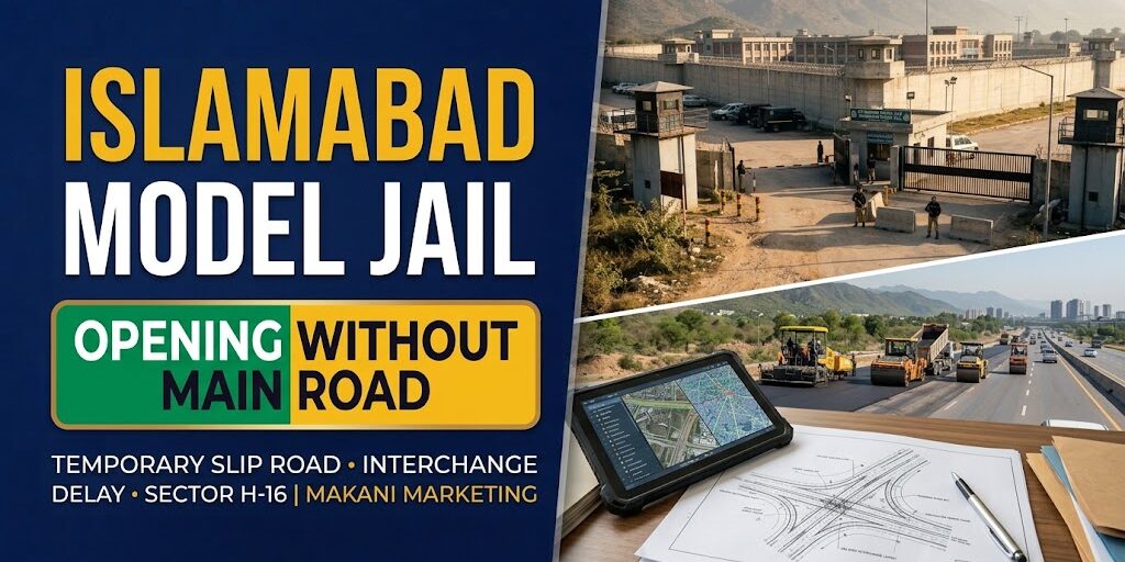 Islamabad Model Jail Opens Without Main Road: Temporary Slip Road Arranged Amid Pending Interchange Islamabad Model Jail Opens Without Main Road: Temporary Slip Road Arranged Amid Pending Interchange
