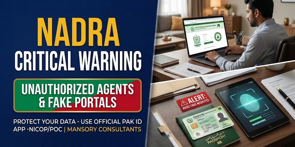 NADRA Issues Warning for Overseas Pakistanis: Beware of Fake Portals & Unauthorized Agents NADRA Issues Warning for Overseas Pakistanis: Beware of Fake Portals & Unauthorized Agents