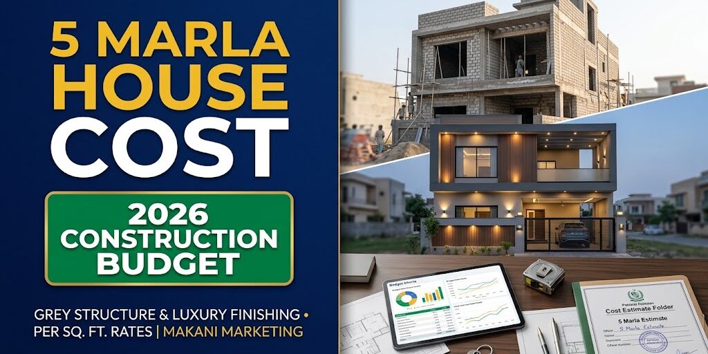 5 Marla House Construction Cost in Pakistan 2026 Grey Structure & Finishing Rates