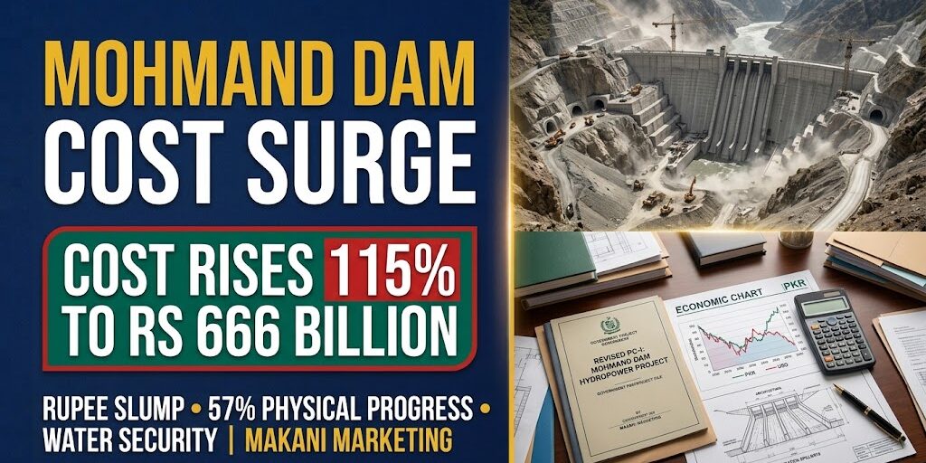 Mohmand Dam Cost Rises 115% to Rs 666 Billion: Rupee Slump, Flood Damage & Delays Drive Budget Escalation Mohmand Dam Cost Rises 115% to Rs 666 Billion: Rupee Slump, Flood Damage & Delays Drive Budget Escalation