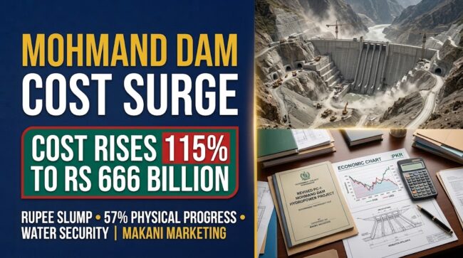 Mohmand Dam Cost Rises 115% to Rs 666 Billion: Rupee Slump, Flood Damage & Delays Drive Budget Escalation Mohmand Dam Cost Rises 115% to Rs 666 Billion: Rupee Slump, Flood Damage & Delays Drive Budget Escalation