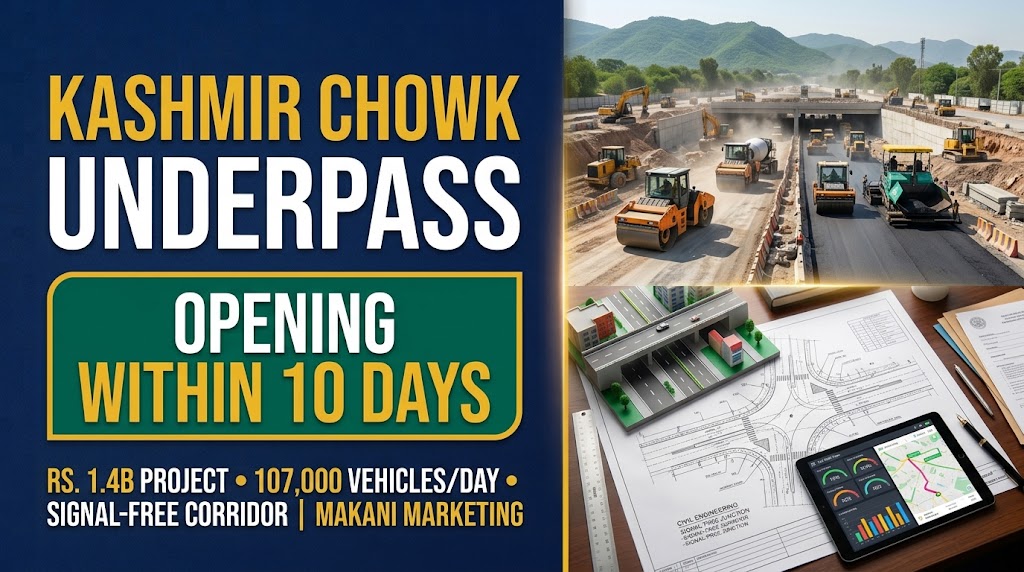 Islamabad Kashmir Chowk Underpass to Open Within 10 Days Mohsin Naqvi Fast-Tracks CDA Traffic Relief