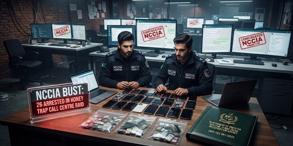 NCCIA Arrests Honey Trap Cyber Fraud Call Centre Lahore NCCIA Arrests Honey Trap Cyber Fraud Call Centre Lahore