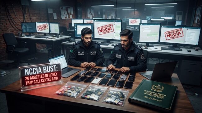 NCCIA Arrests Honey Trap Cyber Fraud Call Centre Lahore