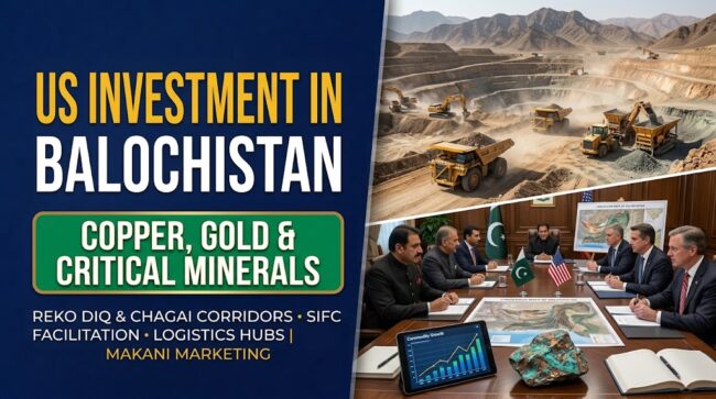 Pakistan Officially Invites US Investment for Mineral & Copper-Gold Mining in Balochistan