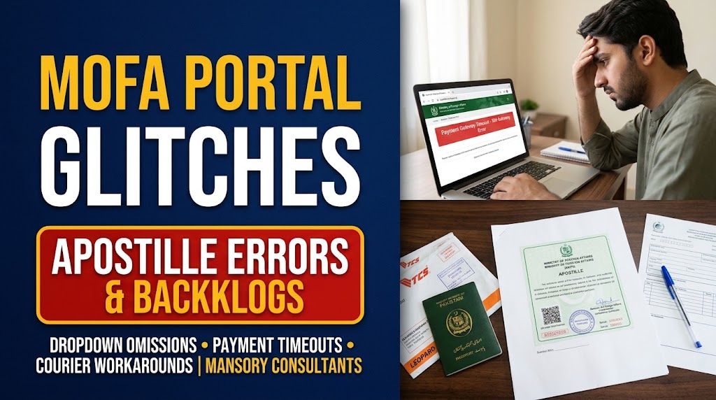 Glitches in MOFA’s New Online Attestation Portal: Missing Apostille Destinations, Payment Errors & Submission Backlogs
