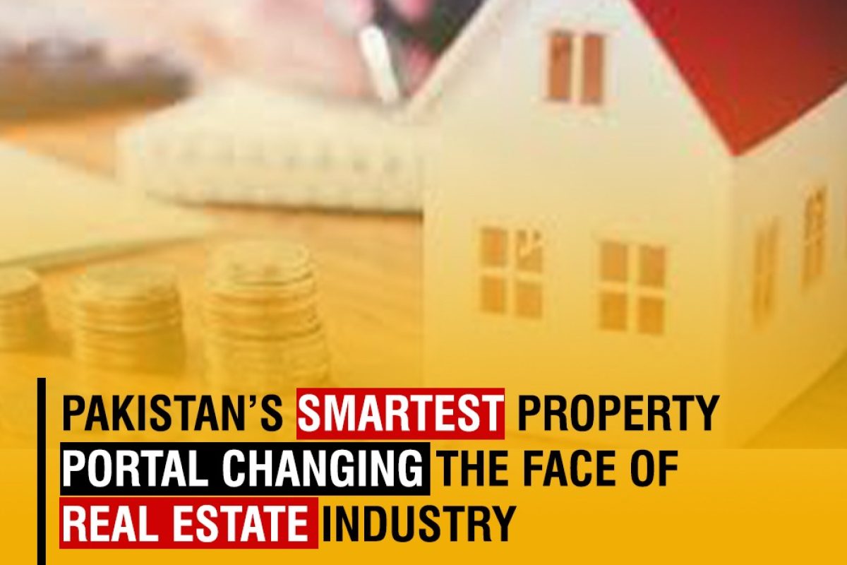 Illustration of a digital interface showcasing property listings, representing Pakistan's Smartest Property Portal revolutionizing the real estate industry.